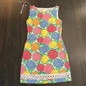 Lilly Pulitzer dress with a vibrant floral print